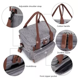 Little Story Insulated Lunch / Bottle Bag - Grey