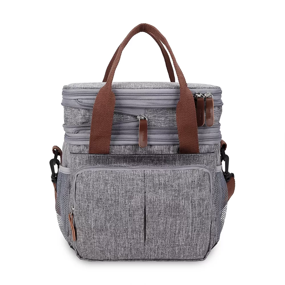 Little Story Insulated Lunch / Bottle Bag - Grey