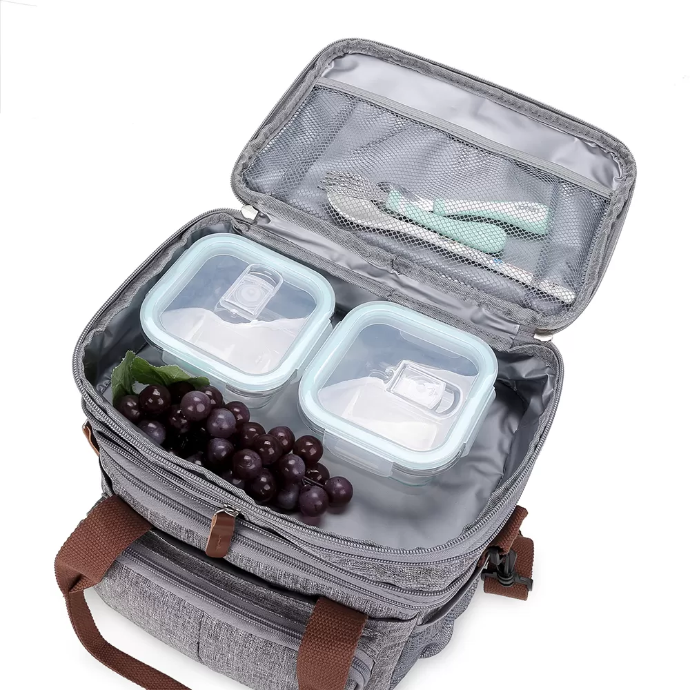 Little Story Insulated Lunch / Bottle Bag - Grey