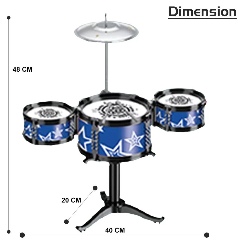 Little Story - Kids Drum Set Musical Instrument - Blue