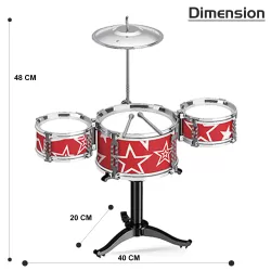 Little Story - Kids Drum Set Musical Instrument - Red