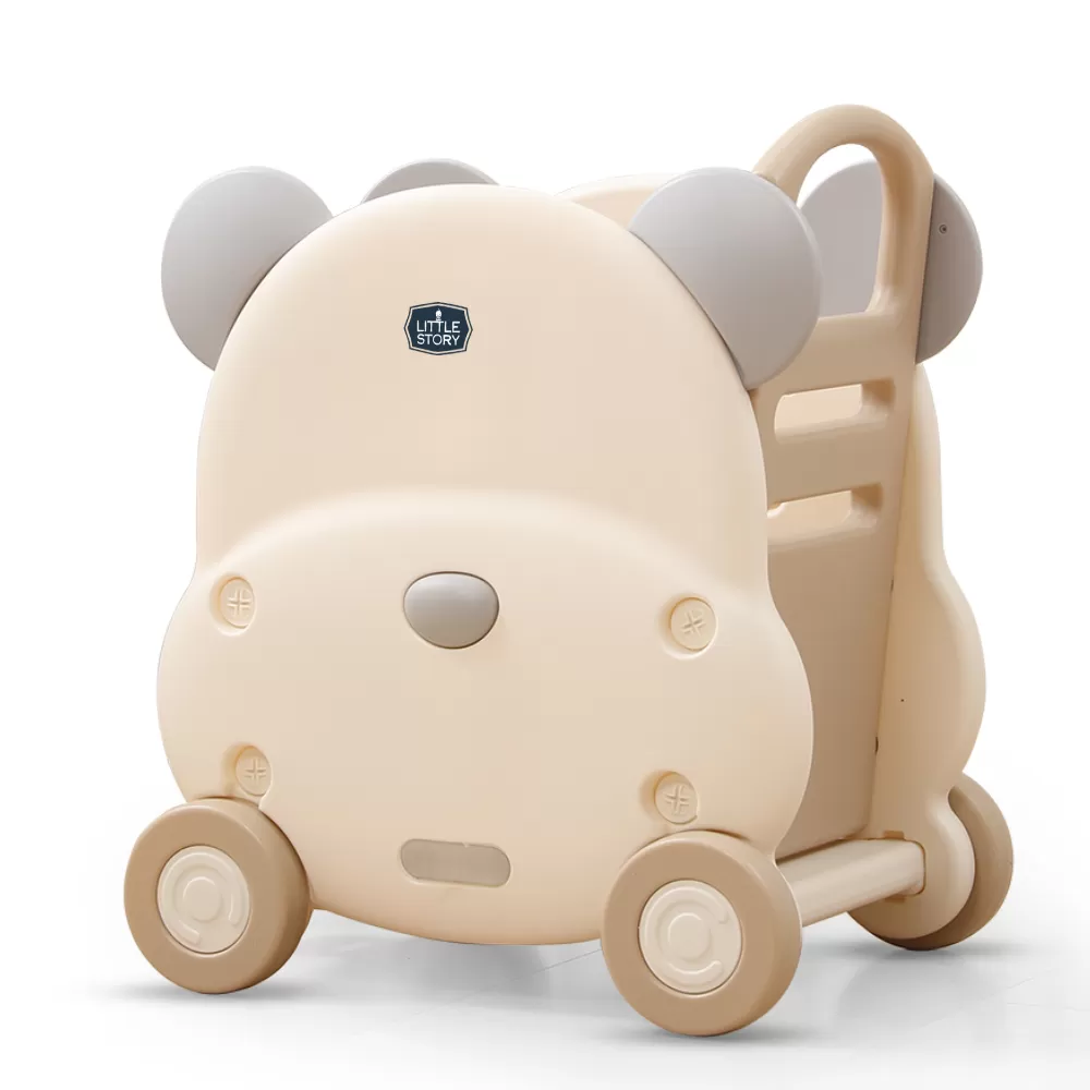 Little Story - Portable Kids Toys Shopping/Storage Cart - Bear Beige