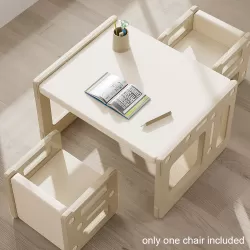 Little Story - Kids Study Table with Chair - Beige