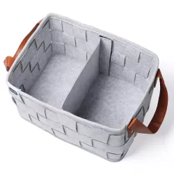 LITTLE STORY MULTI - PURPOSE / LAUNDRY CADDY BASKET FELT - Grey