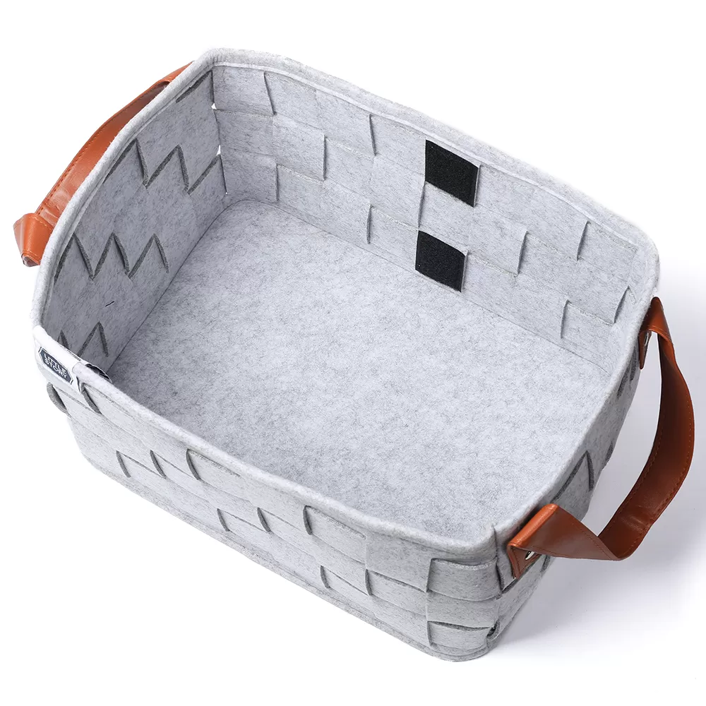 LITTLE STORY MULTI - PURPOSE / LAUNDRY CADDY BASKET FELT - Grey