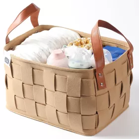 LITTLE STORY MULTI - PURPOSE / LAUNDRY CADDY BASKET FELT - Khaki