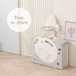 Little Story - Playpen w/ basketball hoop - Space Grey