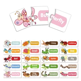 Little Story 20 - in - 1 Matching Puzzle Educational & Fun Game - Insects