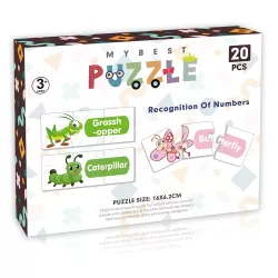 Little Story 20 - in - 1 Matching Puzzle Educational & Fun Game - Insects