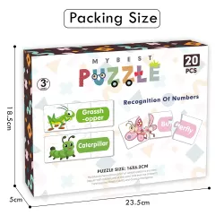 Little Story 20 - in - 1 Matching Puzzle Educational & Fun Game - Insects