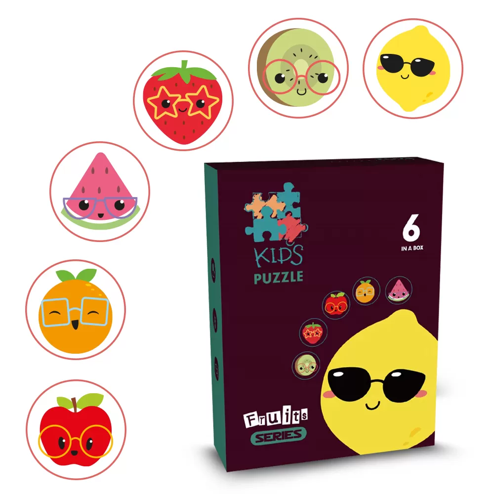 Little Story 6 - in - 1 Matching Puzzle Educational & Fun Game - Fruits