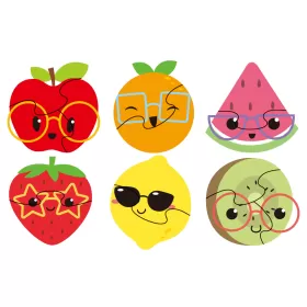 Little Story 6 - in - 1 Matching Puzzle Educational & Fun Game - Fruits