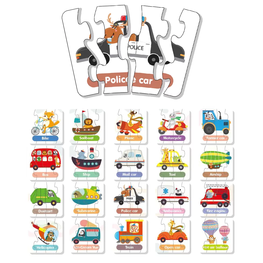 Little Story 20 - in - 1 Matching Puzzle Educational &amp; Fun Game - Transport