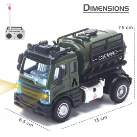 Little Story - Kids Toy Military Truck wt Remote Control - Green