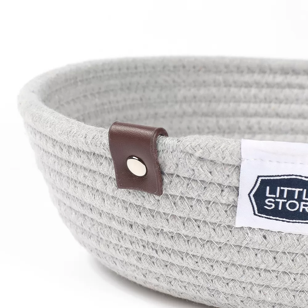 Little Story Multipurpose Rope Baskets - Set of 3 - Grey