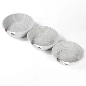 Little Story Multipurpose Rope Baskets - Set of 3 - Grey