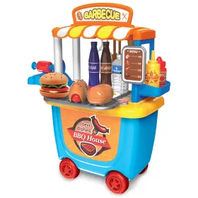 Little Story ROLE PLAY BBQ STATION / FOOD CART (33 Pcs) - Blue