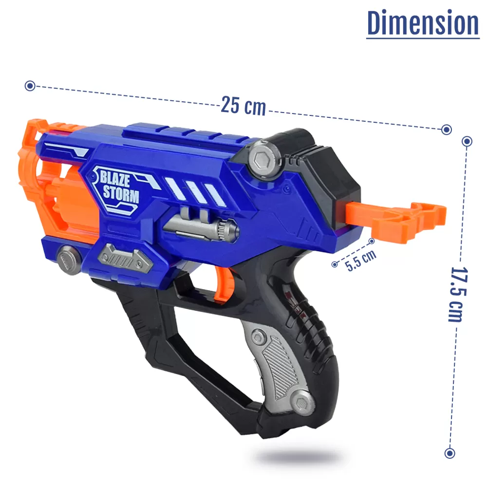 Little Story Kids Manual Bullet Gun wt 10pcs Soft Bullets - Blue