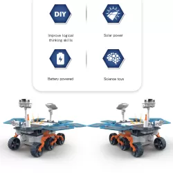 Little Story DIY Solar Mars Exploration Rover (46 Pcs), STEM Series - Blue