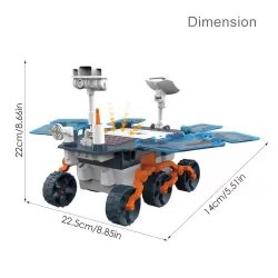 Little Story DIY Solar Mars Exploration Rover (46 Pcs), STEM Series - Blue