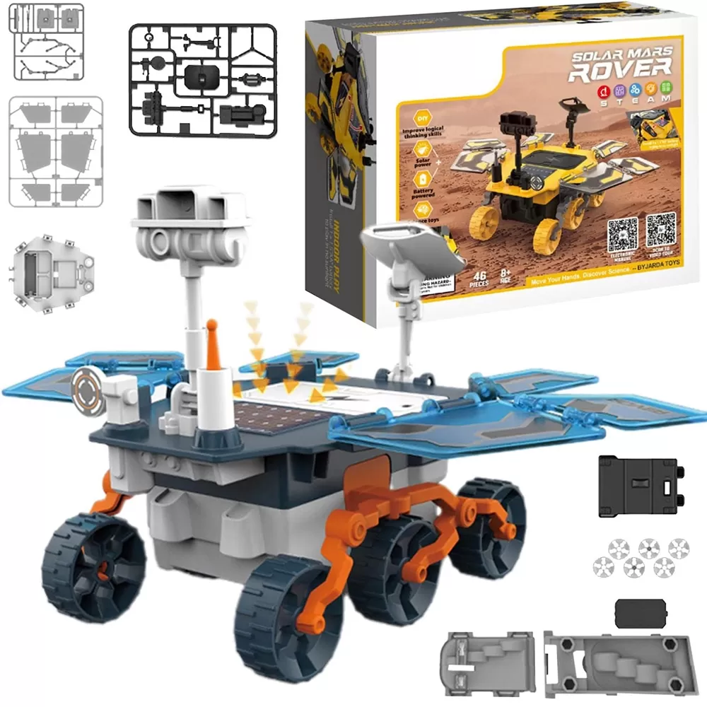 Little Story DIY Solar Mars Exploration Rover (46 Pcs), STEM Series - Blue