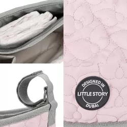 Little Story Premium Stroller Bag - Quilted - Pink