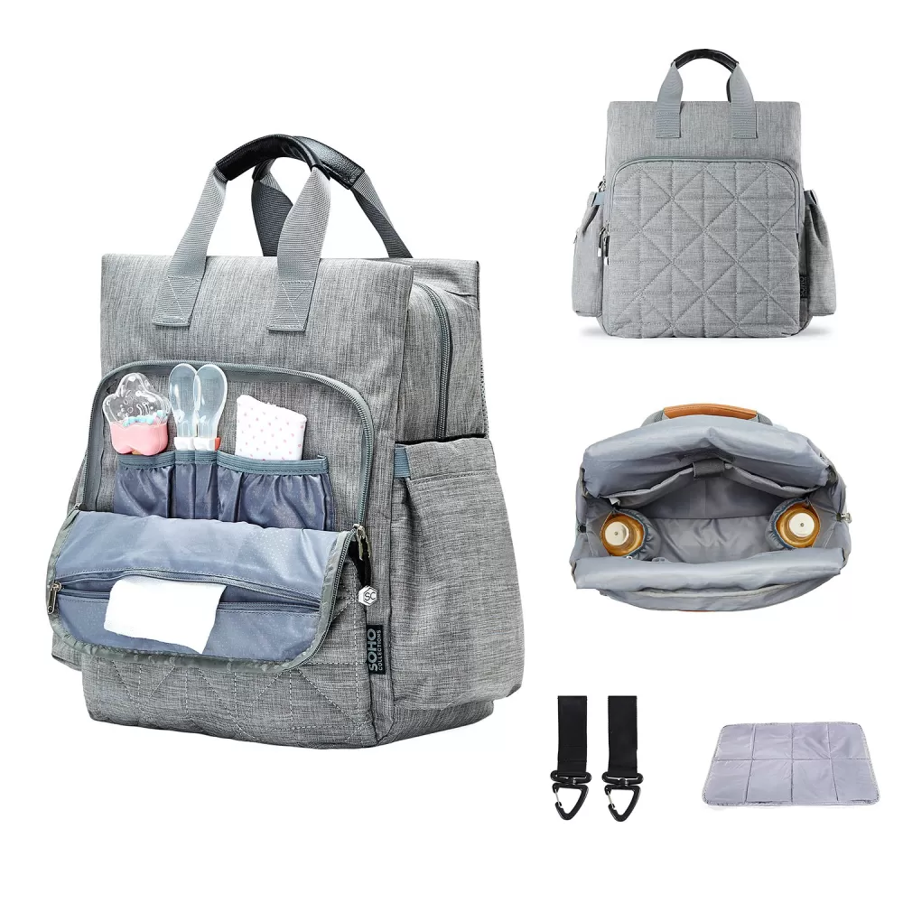 Little Story Styler Diaper Backpack - Grey