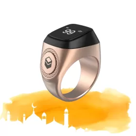 iQIBLA - Smart Tasbih Zikr Aluminum Ring - Rose Gold - 18mm