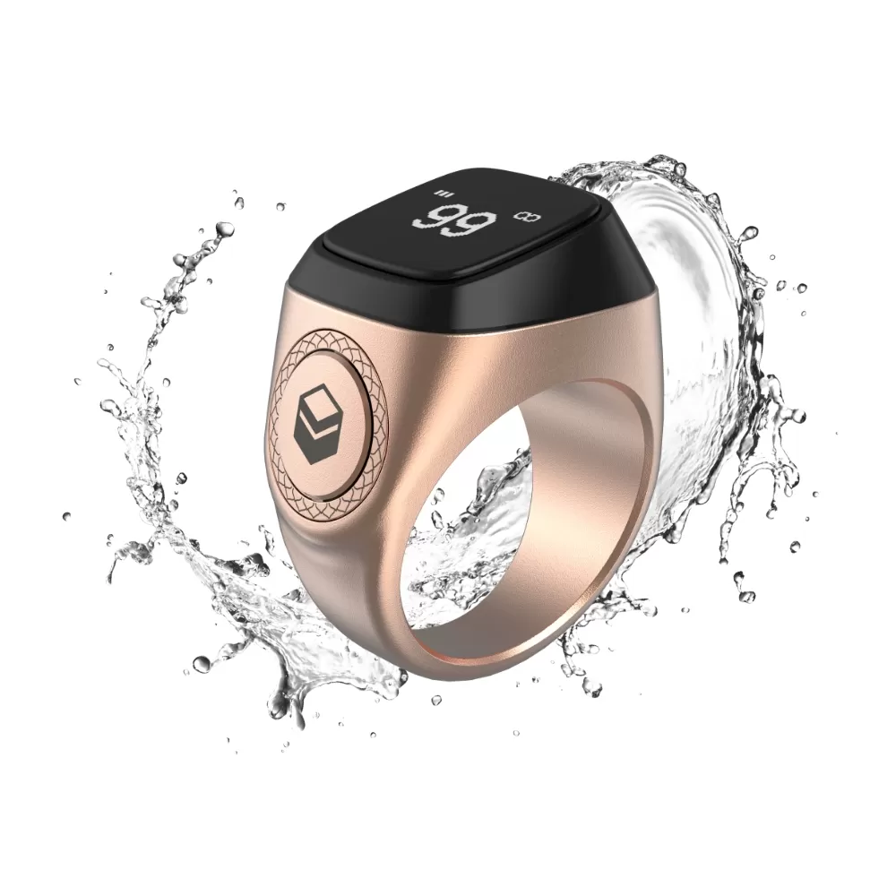 iQIBLA - Smart Tasbih Zikr Aluminum Ring - Rose Gold - 18mm