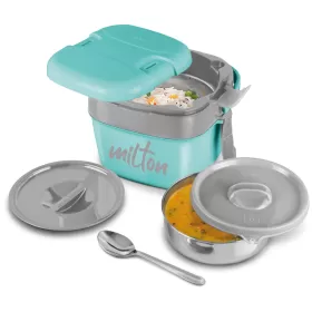 Milton Cubic Small Inner Stainless Steel Lunch Box 1100 ml Aqua Green