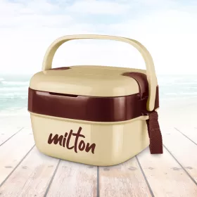 Milton Cubic Small Inner Stainless Steel Lunch Box 800 ml Ivory