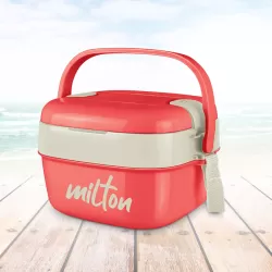 Milton Cubic Small Inner Stainless Steel Lunch Box 800 ml Red