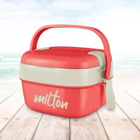 Milton Cubic Small Inner Stainless Steel Lunch Box 800 ml Red