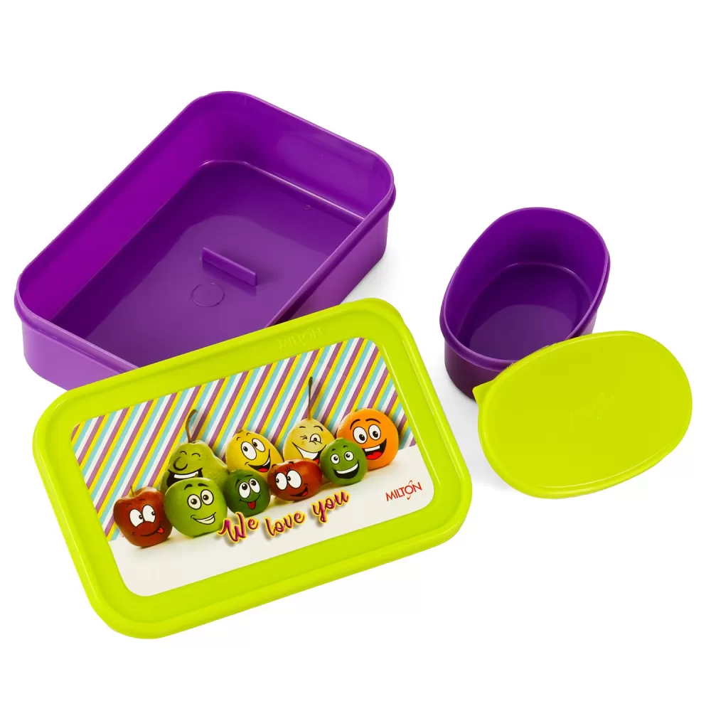 Milton School Time Lunch Box-Purple