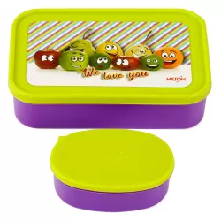 Milton School Time Lunch Box-Purple