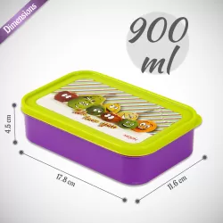 Milton School Time Lunch Box-Purple