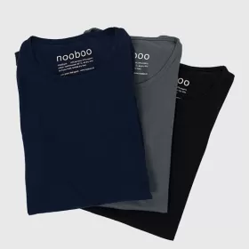 Nooboo Luxe Bamboo Men T - Shirt Black - S