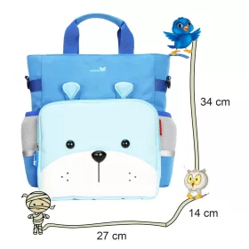 Nohoo Jungle Tote Bag - Sapiential Bear Blue