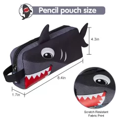 Nohoo Kids Pencil Case / Colour Bag Shark - Grey