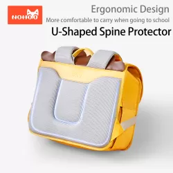 Nohoo Spine Protection Horizontal School Backpack for 0-5 Grade Primary Students-Lion Yellow