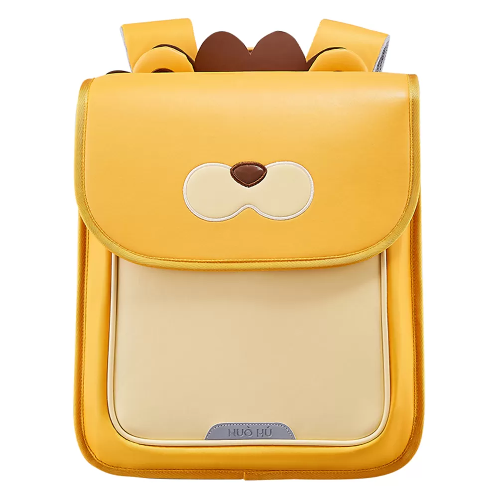 Nohoo Spine Protection School Backpack for 0-5 Grade Primary Students-Lion Yellow