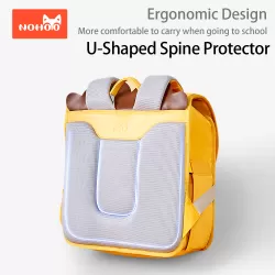 Nohoo Spine Protection School Backpack for 0-5 Grade Primary Students-Lion Yellow