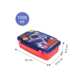 Nova Kids Bento Lunch Box with Spoon & Fork - Astronaut Blue