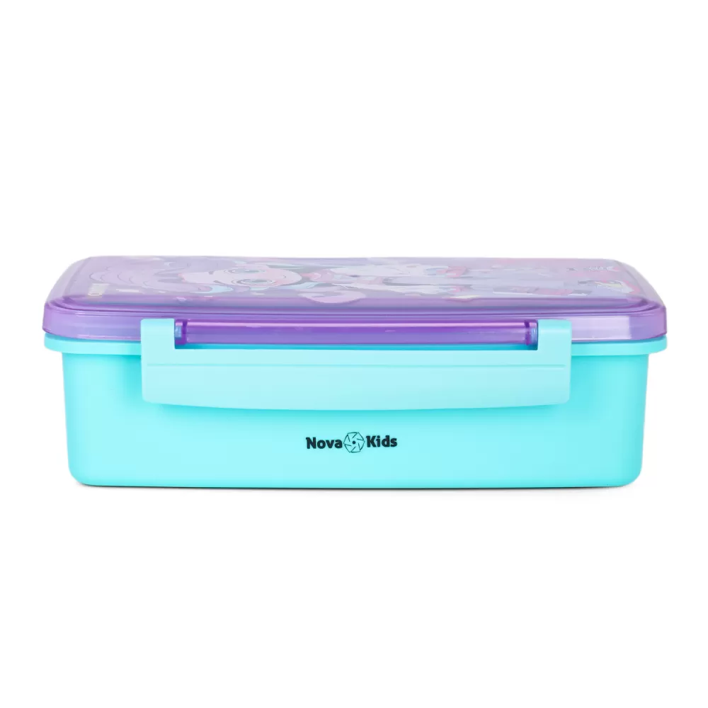 Nova Kids Bento Lunch Box with Spoon &amp; Fork - Cute Girl Pink