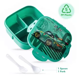 Nova Kids Lunch Box and Water Bottle With Lunch Bag - Racing Green