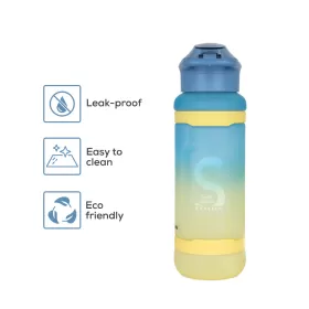 Nova Kids Water Bottle 1000ml with Straw- Blue