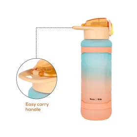 Nova Kids Water Bottle 1000ml with Straw- Orange