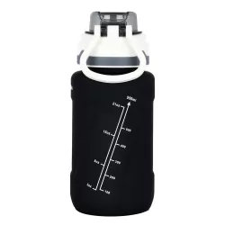 Nova Kids Water Bottle 550ml with Straw - Black