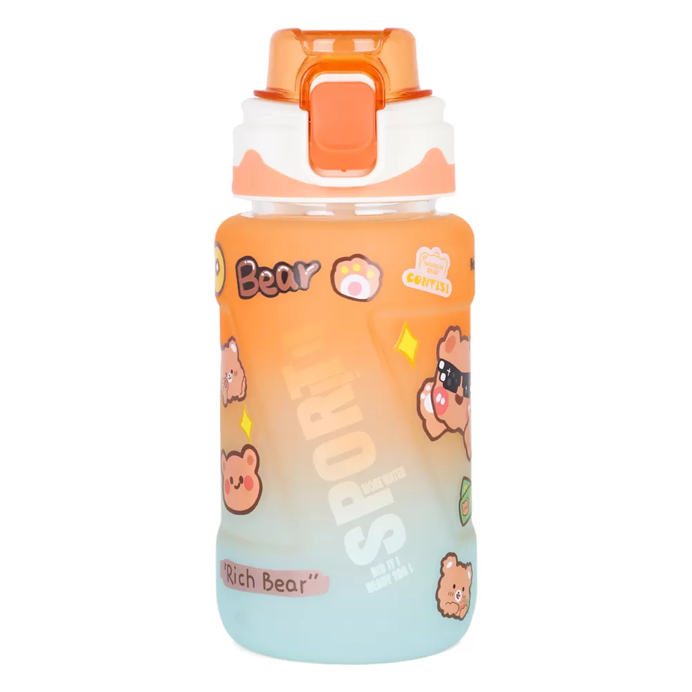 Nova Kids Water Bottle 550ml with Straw - Orange