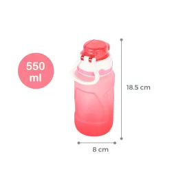 Nova Kids Water Bottle 550ml with Straw - Pink